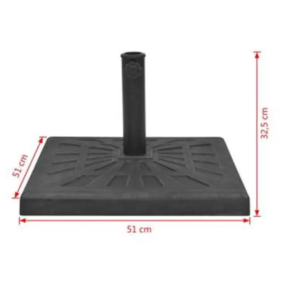 vidaXL - Parasolvoet - Zwart - Staal