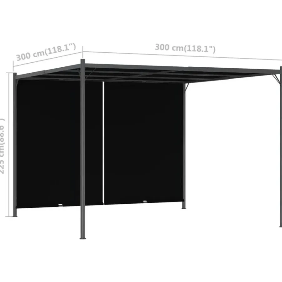 Terrasoverkappingen-vidaXL - Pergola - Antraciet - Staal
