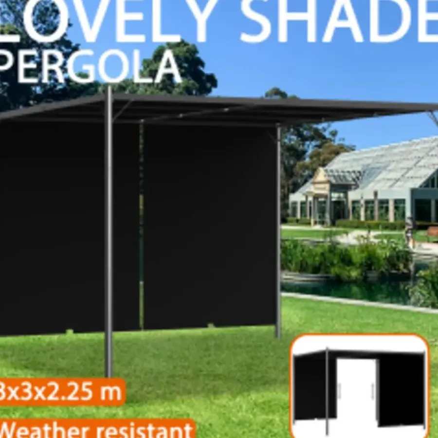 Terrasoverkappingen-vidaXL - Pergola - Antraciet - Staal
