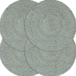 Placemats-vidaXL - Placemat - Groen - Jute - 4 stuks