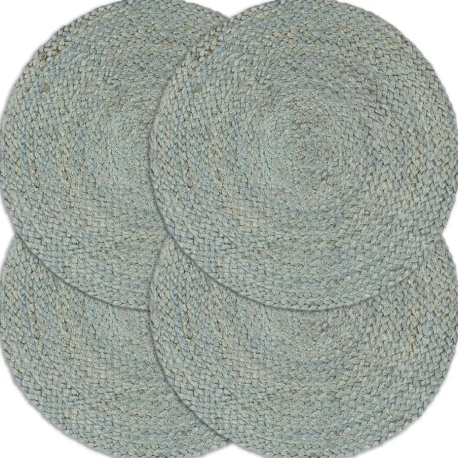 Placemats-vidaXL - Placemat - Groen - Jute - 4 stuks