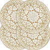 vidaXL - Placemat - Wit - Jute - 4 stuks