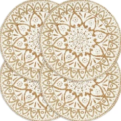 vidaXL - Placemat - Wit - Jute - 4 stuks