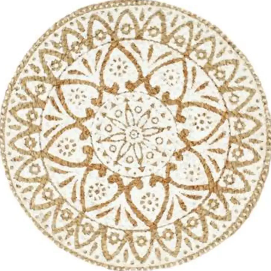 Placemats-vidaXL - Placemat - Wit - Jute - 6 stuks