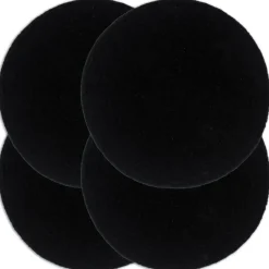 vidaXL - Placemat - Zwart - Katoen - 4 stuks