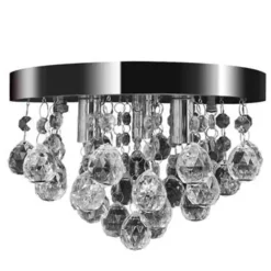 Kroonluchters-vidaXL - Plafondlamp - Transparent - Metaal
