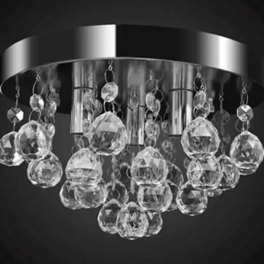 Kroonluchters-vidaXL - Plafondlamp - Transparent - Metaal