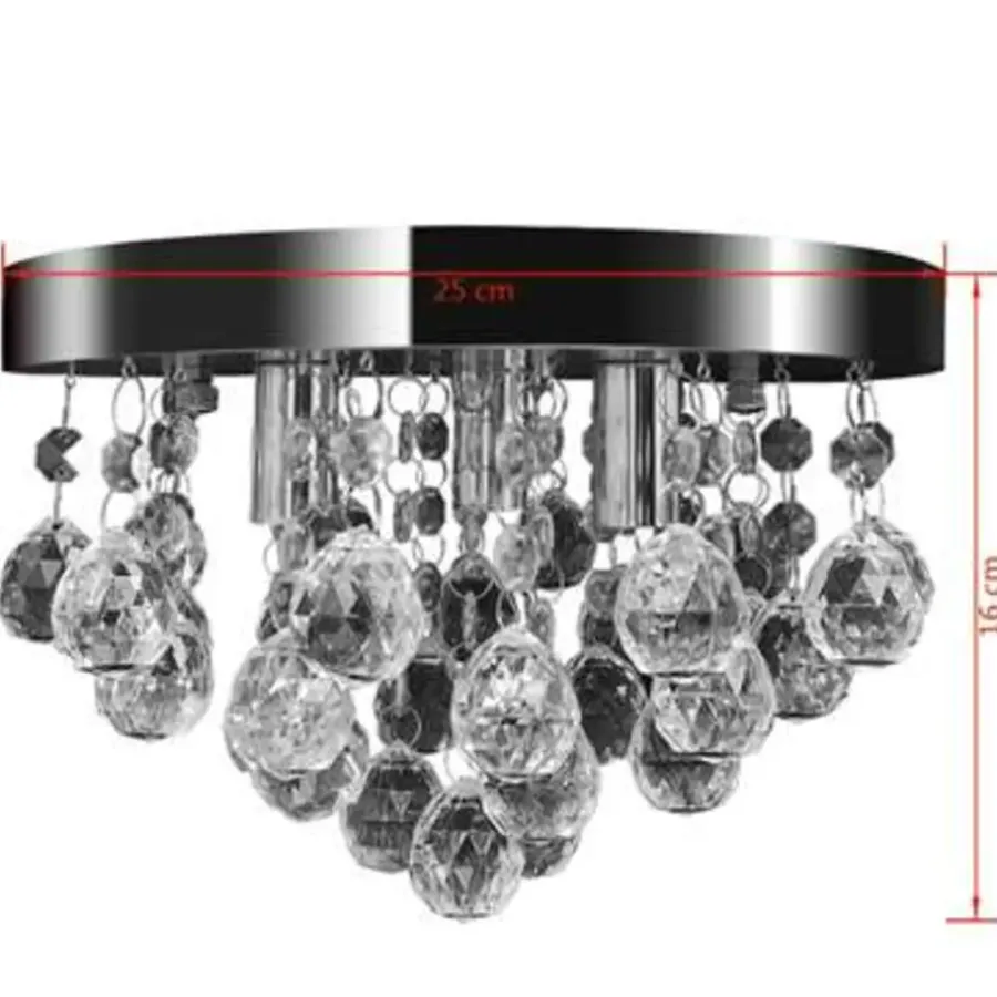 Kroonluchters-vidaXL - Plafondlamp - Transparent - Metaal