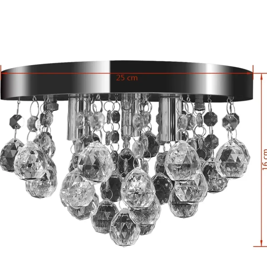 Kroonluchters-vidaXL - Plafondlamp - Transparent - Metaal