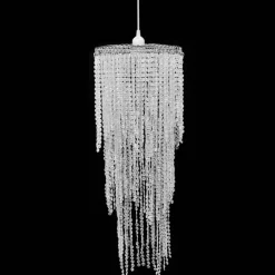 Kroonluchters-vidaXL - Plafondlamp - Transparent - Staal - 26 x 70 cm