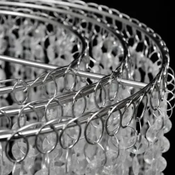 Kroonluchters-vidaXL - Plafondlamp - Transparent - Staal - 26 x 70 cm