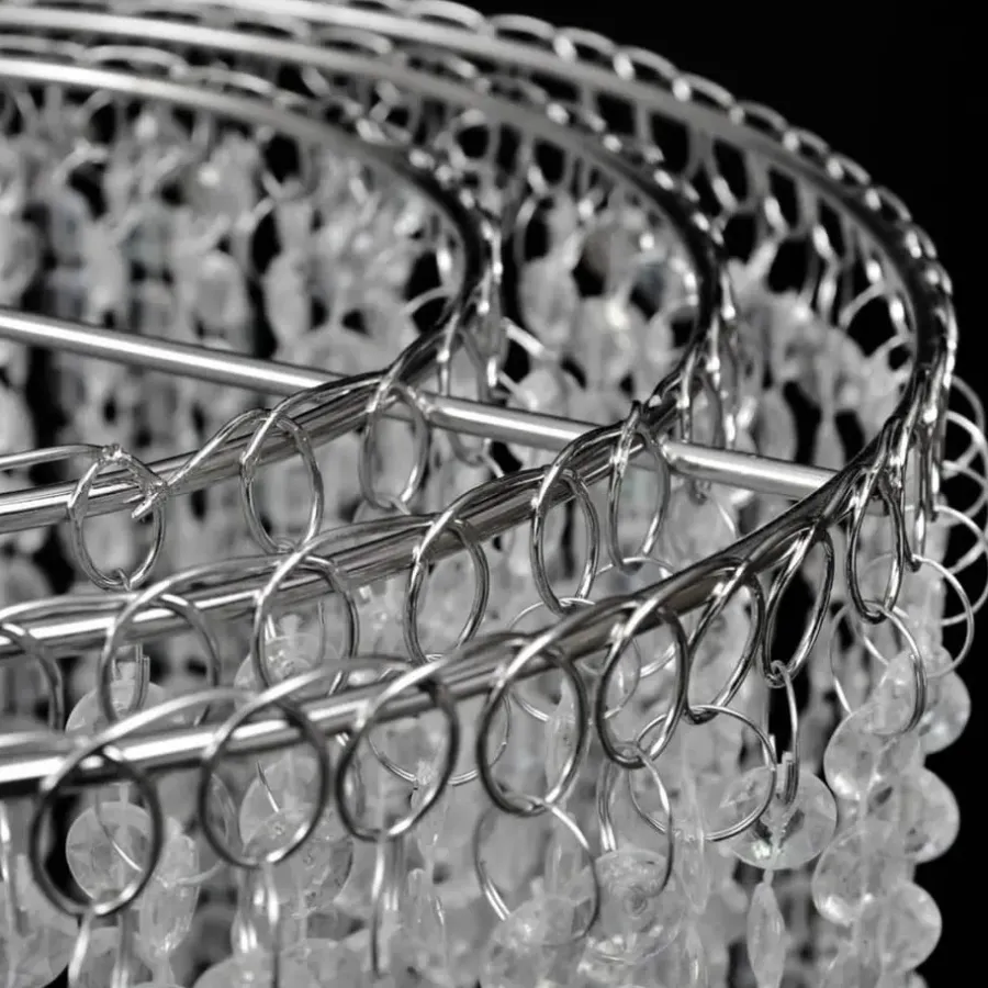 Kroonluchters-vidaXL - Plafondlamp - Transparent - Staal - 26 x 70 cm