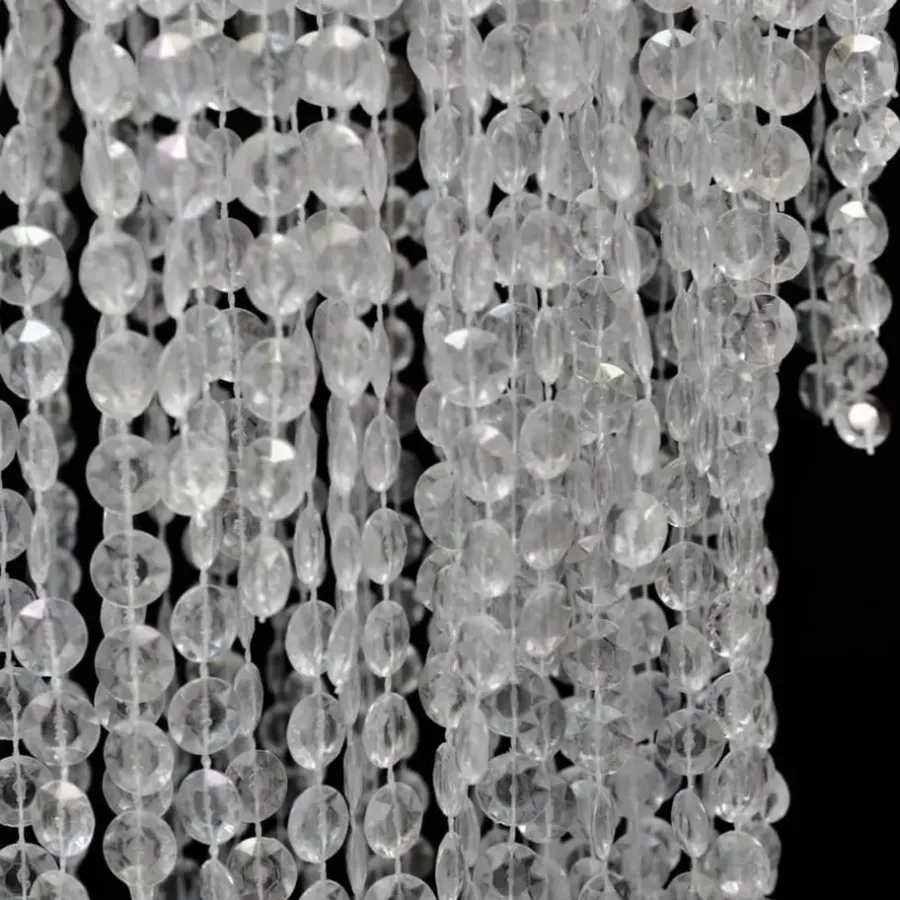 Kroonluchters-vidaXL - Plafondlamp - Transparent - Staal - 26 x 70 cm