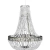 Kroonluchters-vidaXL - Plafondlamp - Transparent - Staal - 36.5 x 46 cm