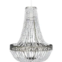 Kroonluchters-vidaXL - Plafondlamp - Transparent - Staal - 36.5 x 46 cm