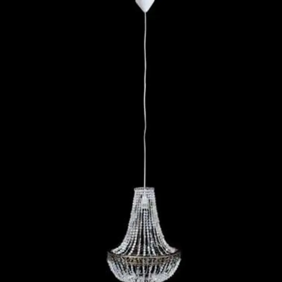 Kroonluchters-vidaXL - Plafondlamp - Transparent - Staal - 36.5 x 46 cm