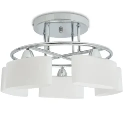 Plafondlampen-vidaXL - Plafondlamp - Wit - Glas
