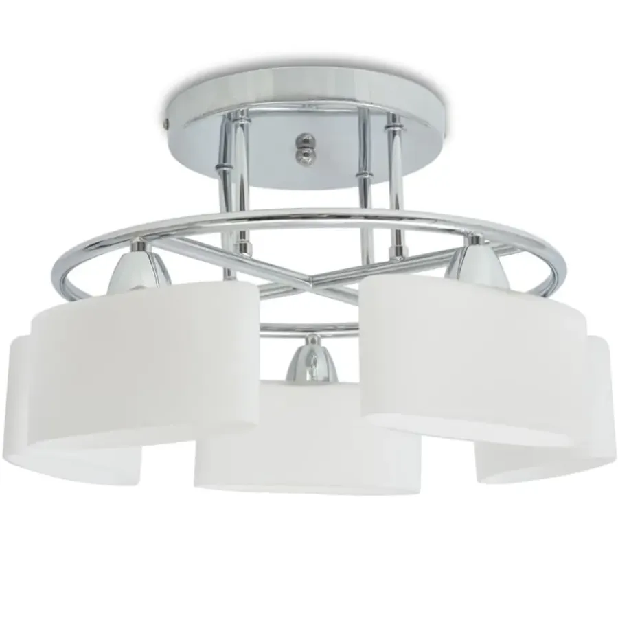 Plafondlampen-vidaXL - Plafondlamp - Wit - Glas