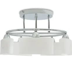 Plafondlampen-vidaXL - Plafondlamp - Wit - Glas