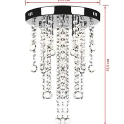 vidaXL - Plafondlamp - Wit - Metaal