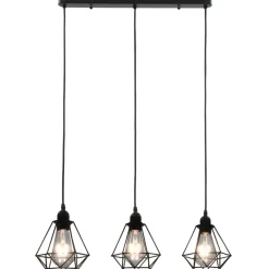 vidaXL - Plafondlamp - Zwart - Metaal