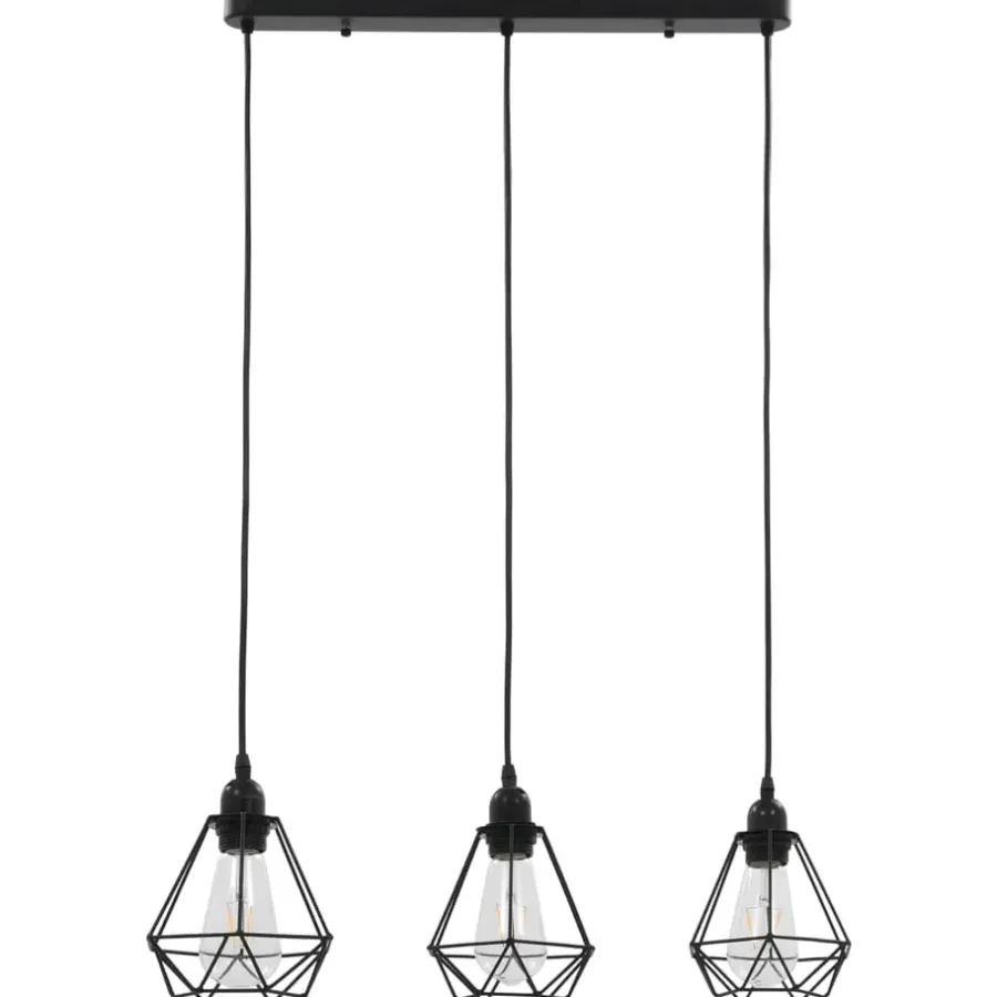 vidaXL - Plafondlamp - Zwart - Metaal