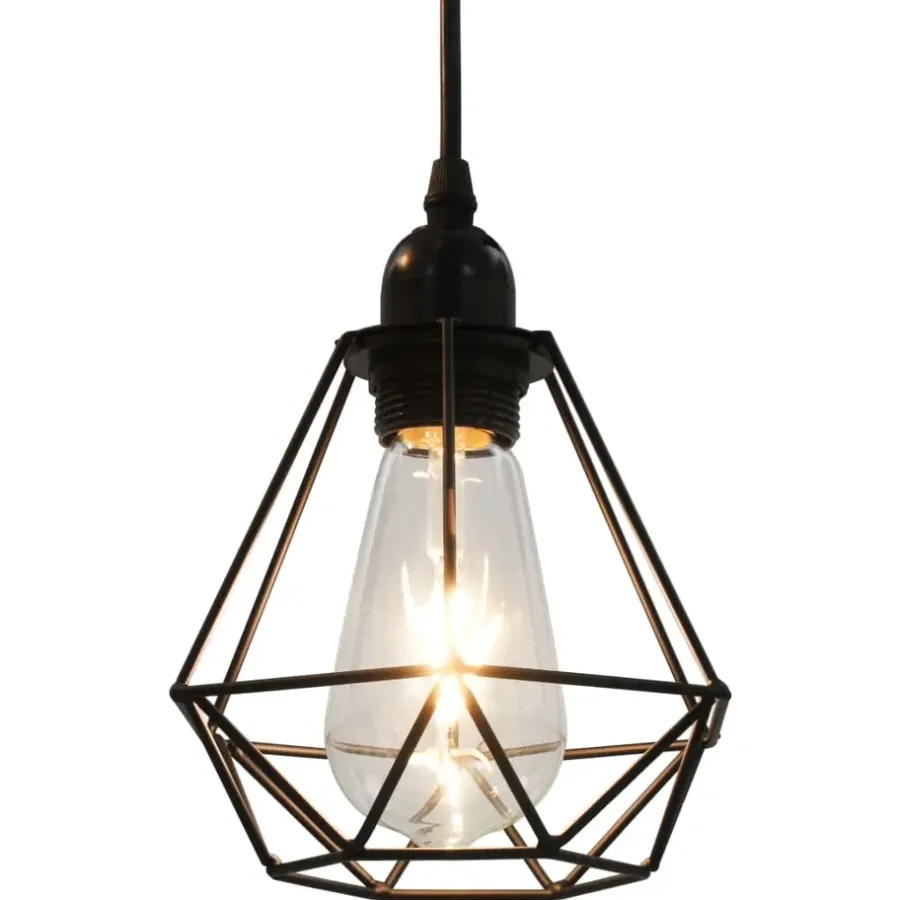 vidaXL - Plafondlamp - Zwart - Metaal