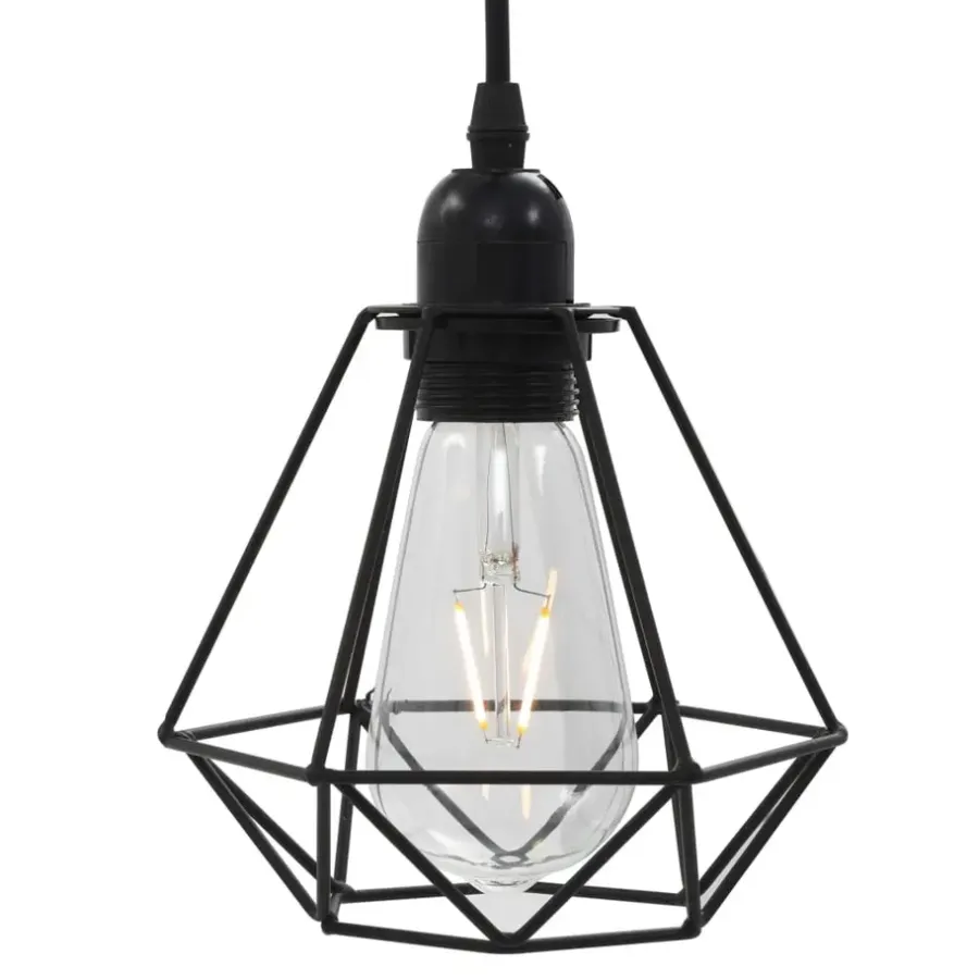 vidaXL - Plafondlamp - Zwart - Metaal