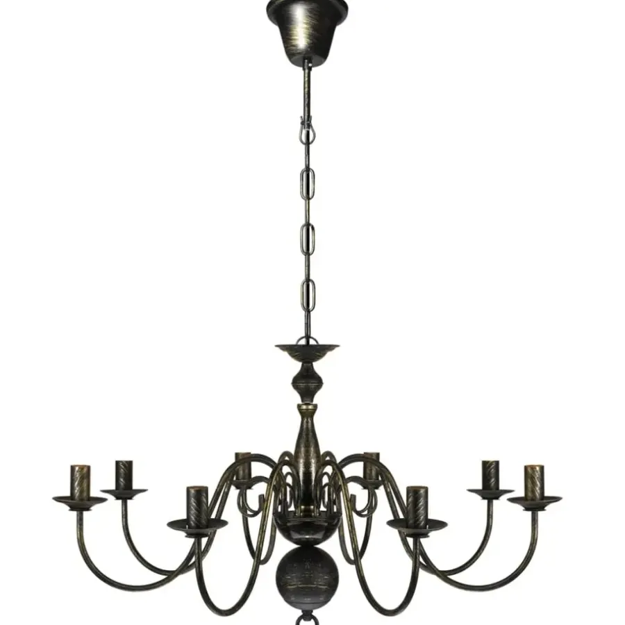 vidaXL - Plafondlamp - Zwart - Metaal - 80 x 45 cm