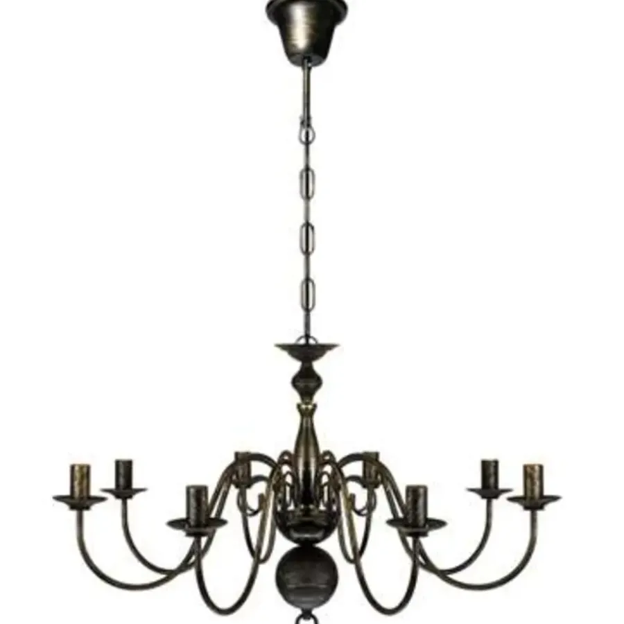 vidaXL - Plafondlamp - Zwart - Metaal - 80 x 45 cm