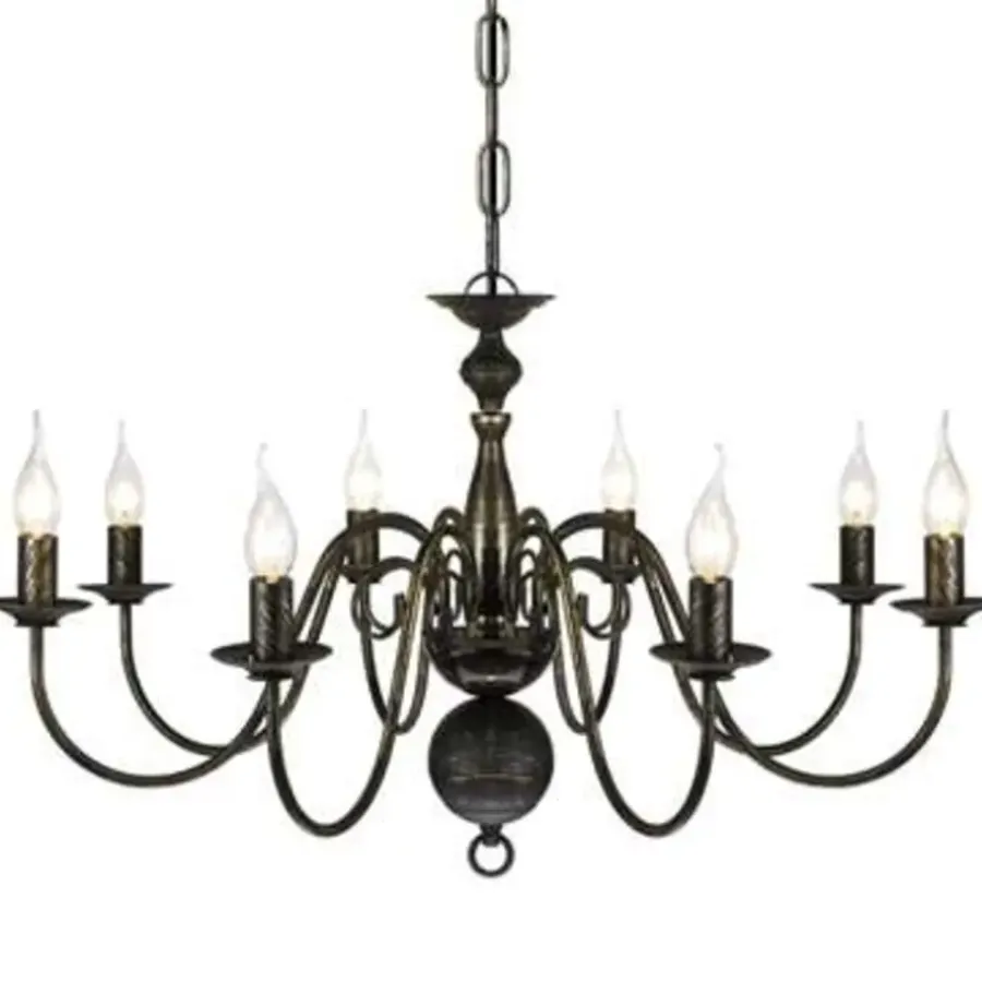 vidaXL - Plafondlamp - Zwart - Metaal - 80 x 45 cm