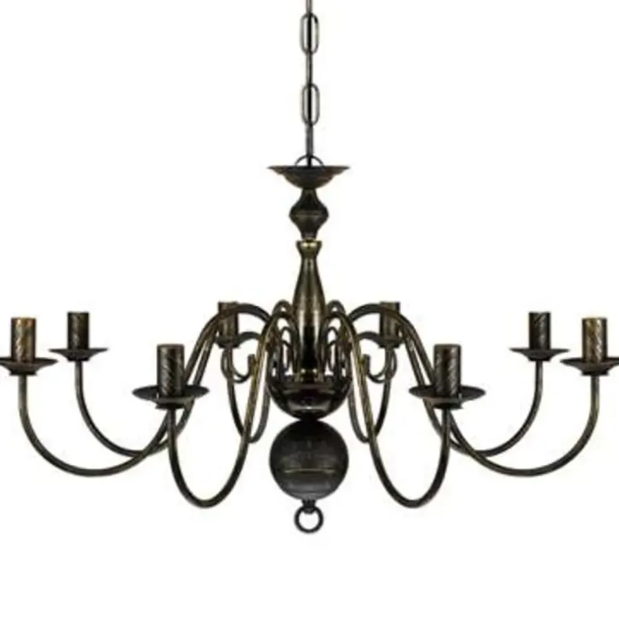 vidaXL - Plafondlamp - Zwart - Metaal - 80 x 45 cm