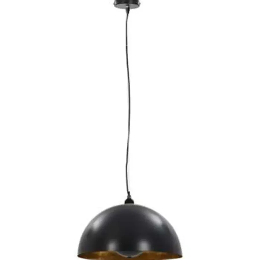 vidaXL - Plafondlamp - Zwart - Metaal - 40 cm - 2 stuks