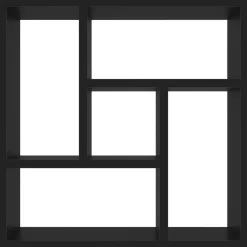vidaXL - Plank - Zwart - Bewerkt hout