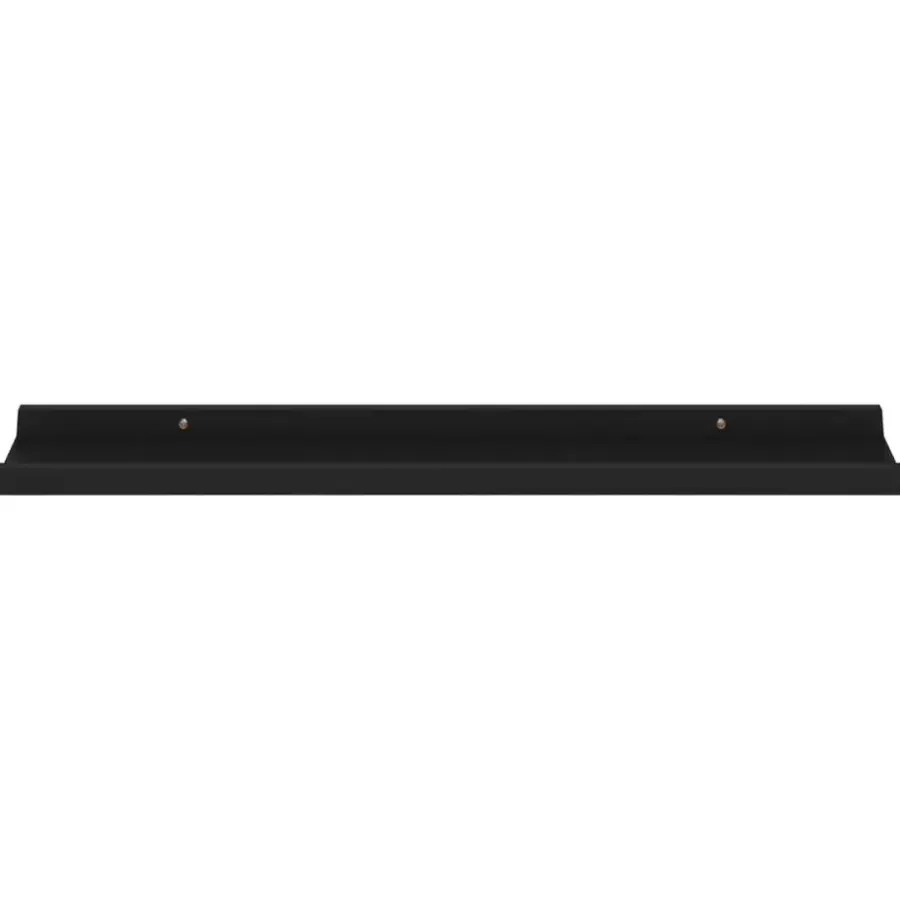 Wandplanken-vidaXL - Plank - Zwart - MDF - 80 x 9 x 3 cm - 4 stuks