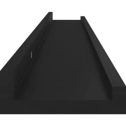 Wandplanken-vidaXL - Plank - Zwart - MDF - 80 x 9 x 3 cm - 4 stuks