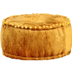 vidaXL - Poef - Geel - Stof
