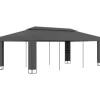 Terrasoverkappingen-vidaXL - Prieel - Antraciet - Stof - 3 x 6 m