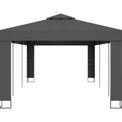 Terrasoverkappingen-vidaXL - Prieel - Antraciet - Stof - 3 x 6 m