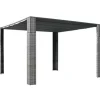 Terrasoverkappingen-vidaXL - Prieel - Antraciet - Poly rattan - 300 x 300 x 220 cm