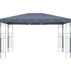 vidaXL - Prieel Met Lichtslinger - Antraciet - Stof - 400 x 300 cm
