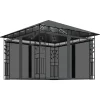 vidaXL - Prieel Met Lichtslinger - Antraciet - Stof - 3 x 3 x 2.73 m