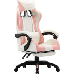 Gamestoelen-vidaXL - Race Stoel - Roze - Kunstleer