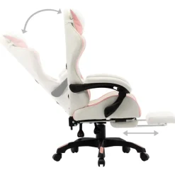 Gamestoelen-vidaXL - Race Stoel - Roze - Kunstleer