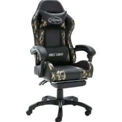 Gamestoelen-vidaXL - Race Stoel - Zwart - Kunstleer