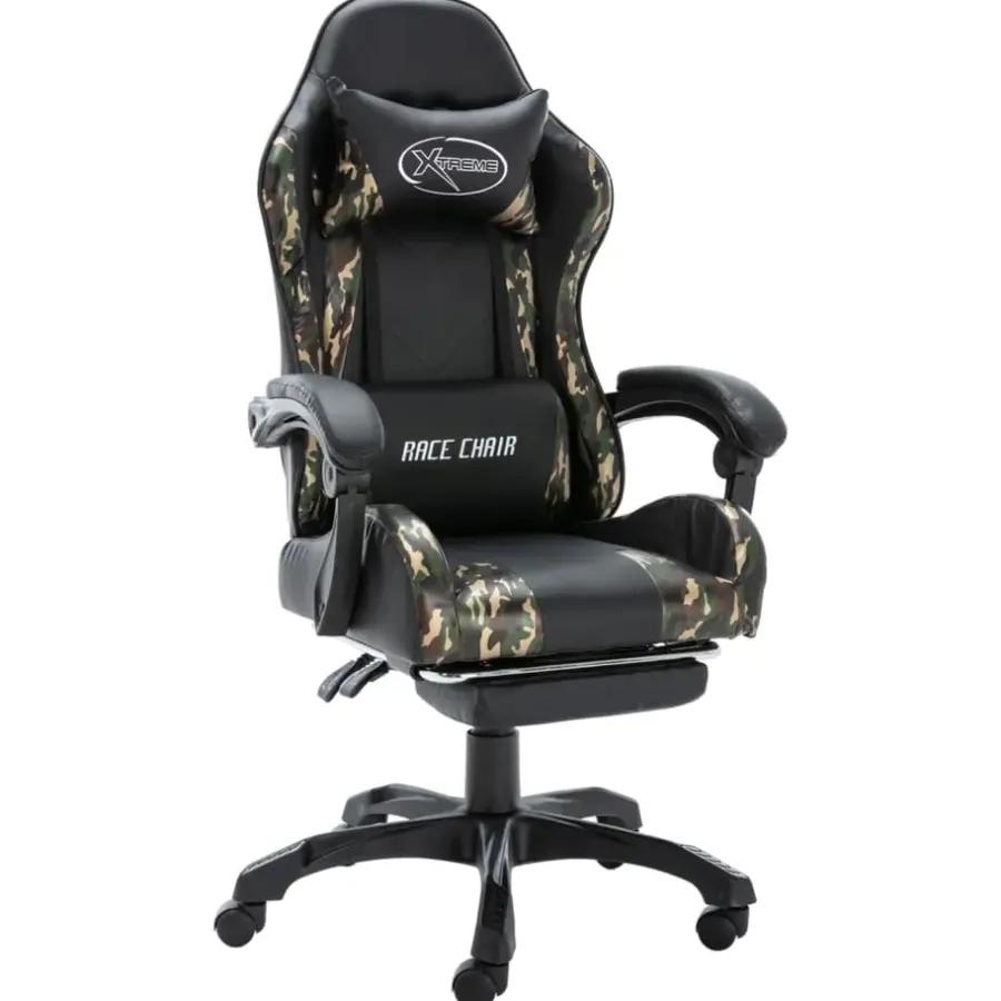 Gamestoelen-vidaXL - Race Stoel - Zwart - Kunstleer