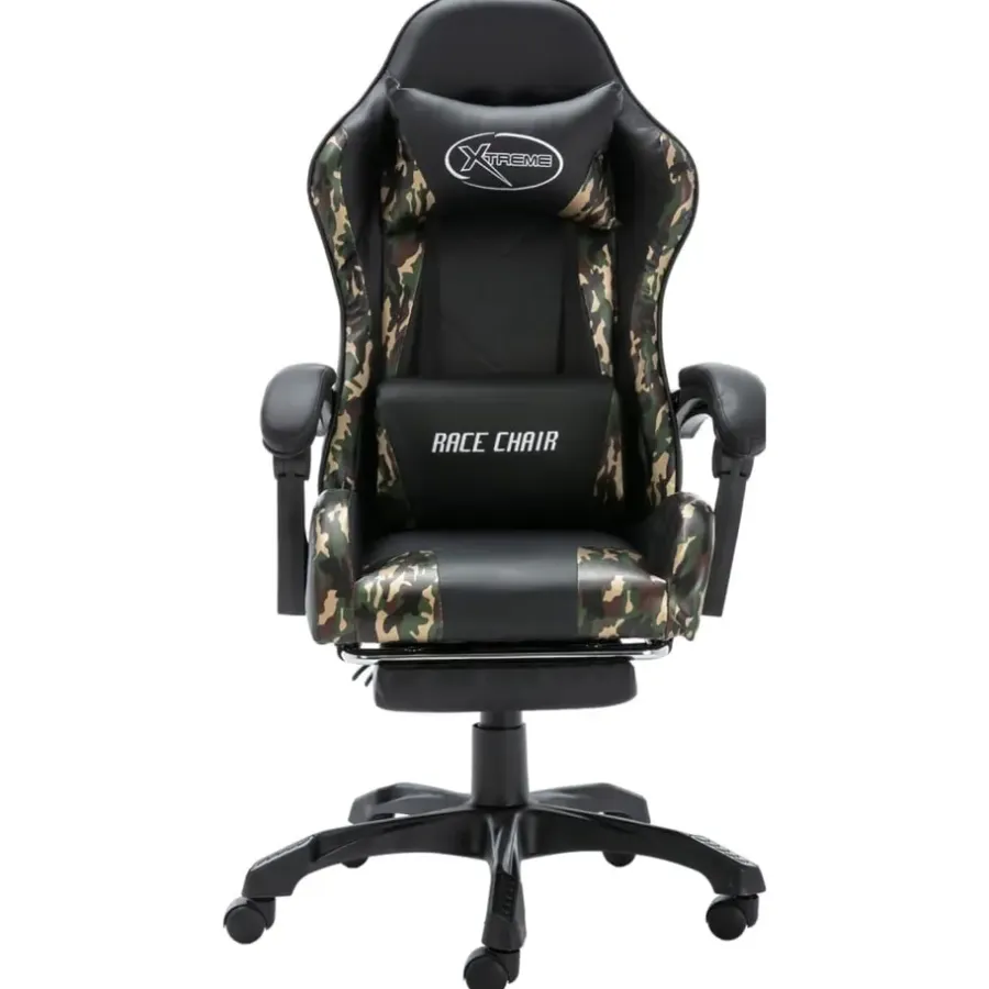 Gamestoelen-vidaXL - Race Stoel - Zwart - Kunstleer