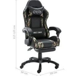 Gamestoelen-vidaXL - Race Stoel - Zwart - Kunstleer
