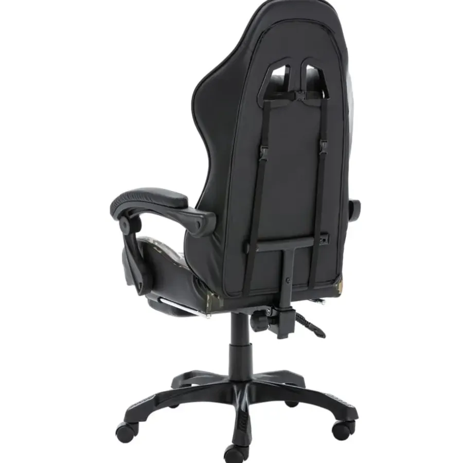 Gamestoelen-vidaXL - Race Stoel - Zwart - Kunstleer