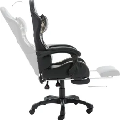 Gamestoelen-vidaXL - Race Stoel - Zwart - Kunstleer
